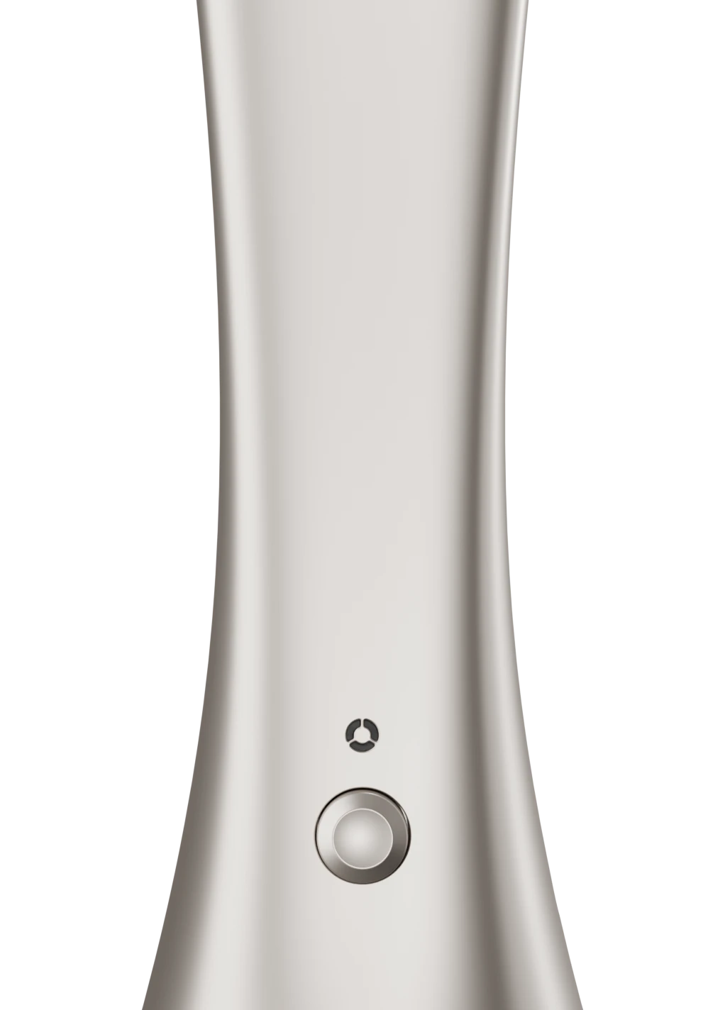 Front close-up of the Champagne Norphé M1 electronic hookah, highlighting the control dial and indicator lights